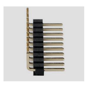 China Tipo de ángulo recto conector de la INMERSIÓN de la sola fila del jefe del Pin con el grado actual 7A wholesale