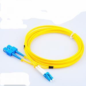 China LC -LC  Fiber Optic Communication Patch Cord , Yellow Orange Aqua Pink supplier