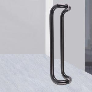 China Black Color Stainless Steel Handle For Bathroom Door Shower Room supplier