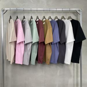 China Custom Unisex Short Sleeves Men's t-shirts Blank 190g Heavyweight 100% Cotton t-shirts supplier