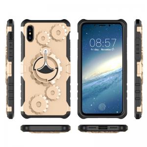 TPU and PC 2 in 1 Kickstand Finger Ring Holder gear Case For IphoneX 8 plus 7 6s armband shockproof sports Phone Cover