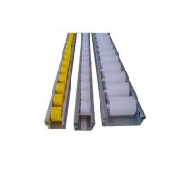 China Gray / Transparent Placon Iron Body Roller Track For Sliding Shelf System on sale