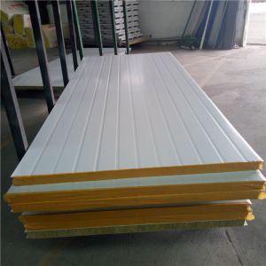 China o rockwool uae de 50mm torna os painéis de sanduíche com os 0.376mm para construções da casa pré-fabricada supplier