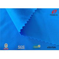 China Custom 80 Nylon 20 Spandex Swimwear Fabric , Blue Nylon Tricot Fabric 190GSM on sale