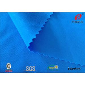 Custom 80 Nylon 20 Spandex Swimwear Fabric , Blue Nylon Tricot Fabric 190GSM