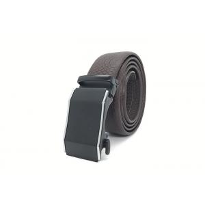 China Men Formal Dress Belt Ratchet Leather Strap With Removable Buckle For Big And Tall Business Trousers supplier