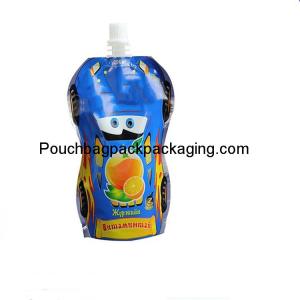 China preformed juice spout bag, laminated juice bag with nozzle and spout supplier