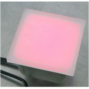 High quality stainless steel body 12mm toughened glass cover IP67 RGB LED brick light