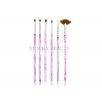 China Cleansing UV Gel Acrylic Nail Art Brush Set With Pure Kolinsky Hair on sale