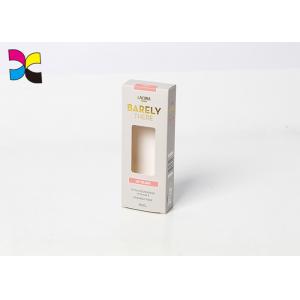 Baby Pink Toothpaste Custom Printed Corrugated Boxes Golden Foil Product With Window