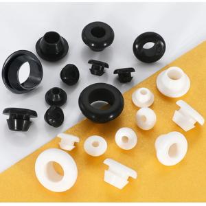 China Protective Silicone Rubber Grommet White Black Color For Wire Management supplier