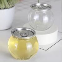 China 200ml Ball Shape Clear Plastic Cocktail Bottles PET Beverage Cans For Drink Juice Coffee on sale