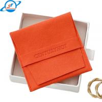 China Jewelry bag Custom logo Envelope Elastic drawstring design suede velvet microfiber bag on sale