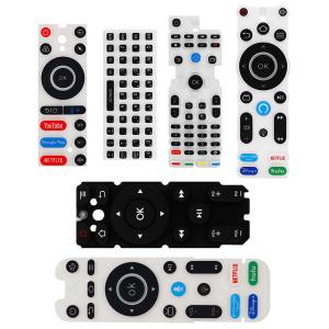 Silicone Rubber Keypad Remote Keypad Customized Laser Carving Conductive Rubber Buttons Silicone Keyboard Keycaps