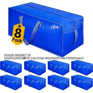 Extra Large Moving Bags, Heavy Duty Storage Bags W/Strong Handle & Zippers, Storage Tote For Space Saving