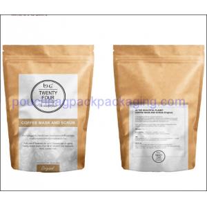 China Recycle kraft stand up pouch with zip lock, paper bag for food supplier