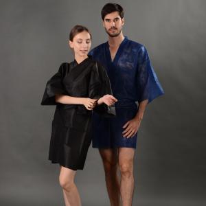 S&J Kimono Disposable Robe Gown made from non woven Soft PP material Excellent for Sauna Room SPA Beauty Salon Hotel Waist Band