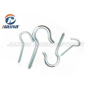 Small Eye Hooks For Jewelry / Zinc Plated Carbon Steel Threaded Hook Bolt