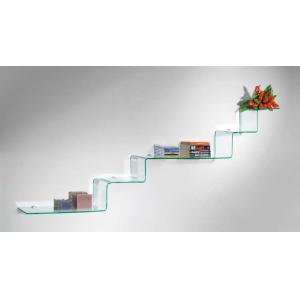 Curved Decorating Glass Shelves For Book Shelf 8 Mm Durable