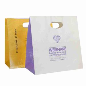 100% Eco Friendly FSC Craft Retail Kraft Paper Shopping Bags With Reinforced Handle