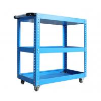 China 3 Tier 0.6mm-1.2mm Slim Rolling Storage Cart With Handle And Wheels on sale