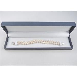 China Long Plastic Jewelry Box Inside Velvet Insert  Hot Stamping For Gift Watch supplier
