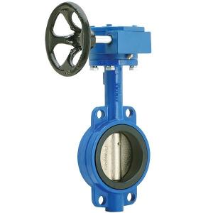 China 2-24 DN50-DN600 OEM Valves Manufacturing Ductile Iron Wafer Type Butterfly Valve supplier