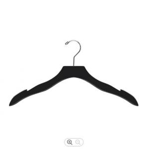 43cm Black Wooden Clothes Hangers Anti Slip Wooden Suit Coat Hangers