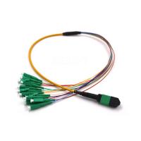 China OM3 OM4 G657A Fiber Optic Trunk Cable 24 Core MTP MPO LC  Connector on sale