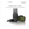 China 8 antennas portable signal jammer handheld cell phone jammer with nylon case lojack version wholesale