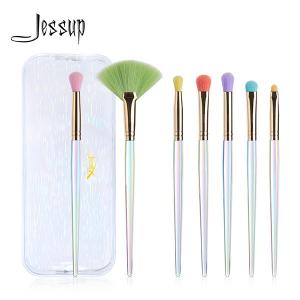 7pcs Fantasy Jessup Makeup Brush Set With PU Travel Bag