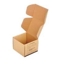 China Foldable Kraft Paper Corrugated Box Packaging Craft Gift Embossing Logo on sale