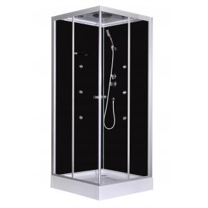 Fashion Massage Corner Shower Stalls , Square Shower Cabin with white acrylic tray and roof 900x900x2150mm