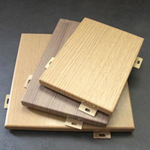 Customized PVDF Coated Aluminum Wall Panels Wood Color For Interior / Exterior Decoration