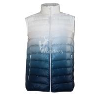 China Graduated Color Lightweight Down Puffer Vest mens Poly urethane on sale