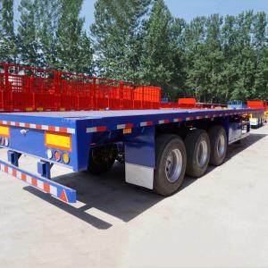 Tri Axle Flat Bed Semi Trailer for Sale in Mozambique