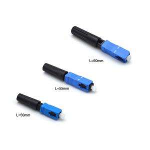 China 50mm Blue Field Assembly Connector Single Mode For FTTB / FTTH 250 - 900um Diameter supplier