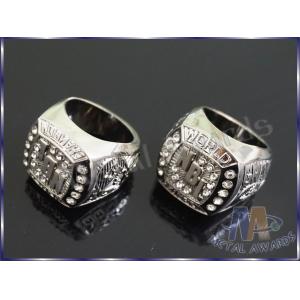 Champion Gifts Zinc Allay Ring Stones Insert Silver Plating OEM Design