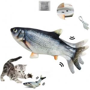 China Plush Grass Carp Catnip Imitation Fish Teaser Toy For Pet Cat supplier