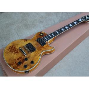 China Custmosized Yellow Brown Electric Guitar with EMG Pickups Musical Instruments Sales supplier