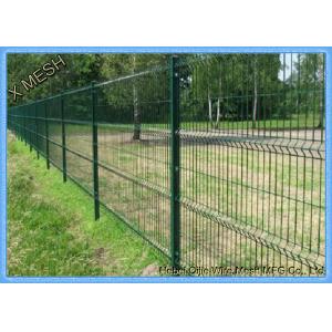 Triangle Bending PVC Coated Steel Curved Metal Fence For Area Protection