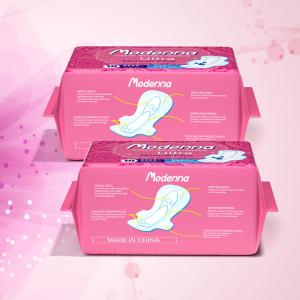 Almofadas sanitárias confortáveis ISO9001 do algodão feminino descartável dos produtos de higiene