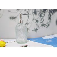 China Transparent Glass Soap Dispenser Bottles with Durable Reusable Feature on sale