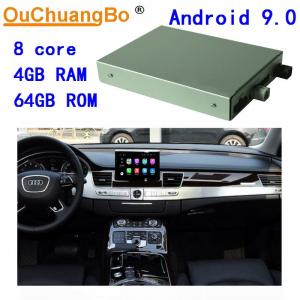 Ouchuangbo upgrade Audi A8 2012-2018 original radio gps car screen to android 9.0 decode box 4GB wifi
