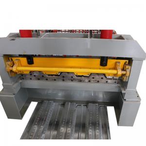 China Floor Galvanized Steel Decking 0.4mm Cold Roll Forming Machine Plc Control System wholesale