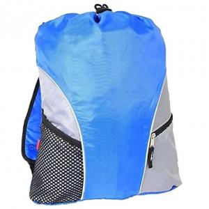 China Blue Nylon Drawstring Promotional Products Backpacks For Swimming Gymsack Shoe supplier