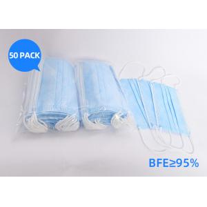 China Anti Spray 3 Ply Disposable Face Mask With Melt Blown Cloth With Ear Loop wholesale