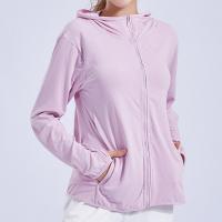 China Zipper long sleeve lady cool sports t-shirt fitness running yoga coat on sale