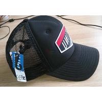 China American Leather Strap Mens Hip Hop Hats , Trucker Mesh Baseball Cap on sale