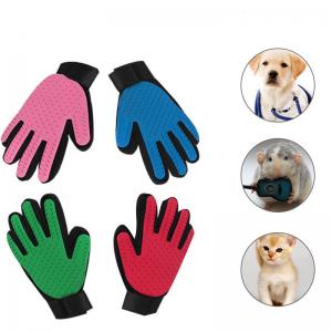 China Relaxing Massage Cat Grooming Glove For Dogs Wool Glove Pet Hair Deshedding Comb supplier